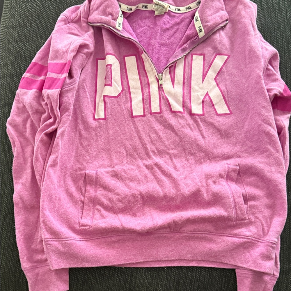 PINK Victoria's Secret Pink Half-Zip Sweatshirt
